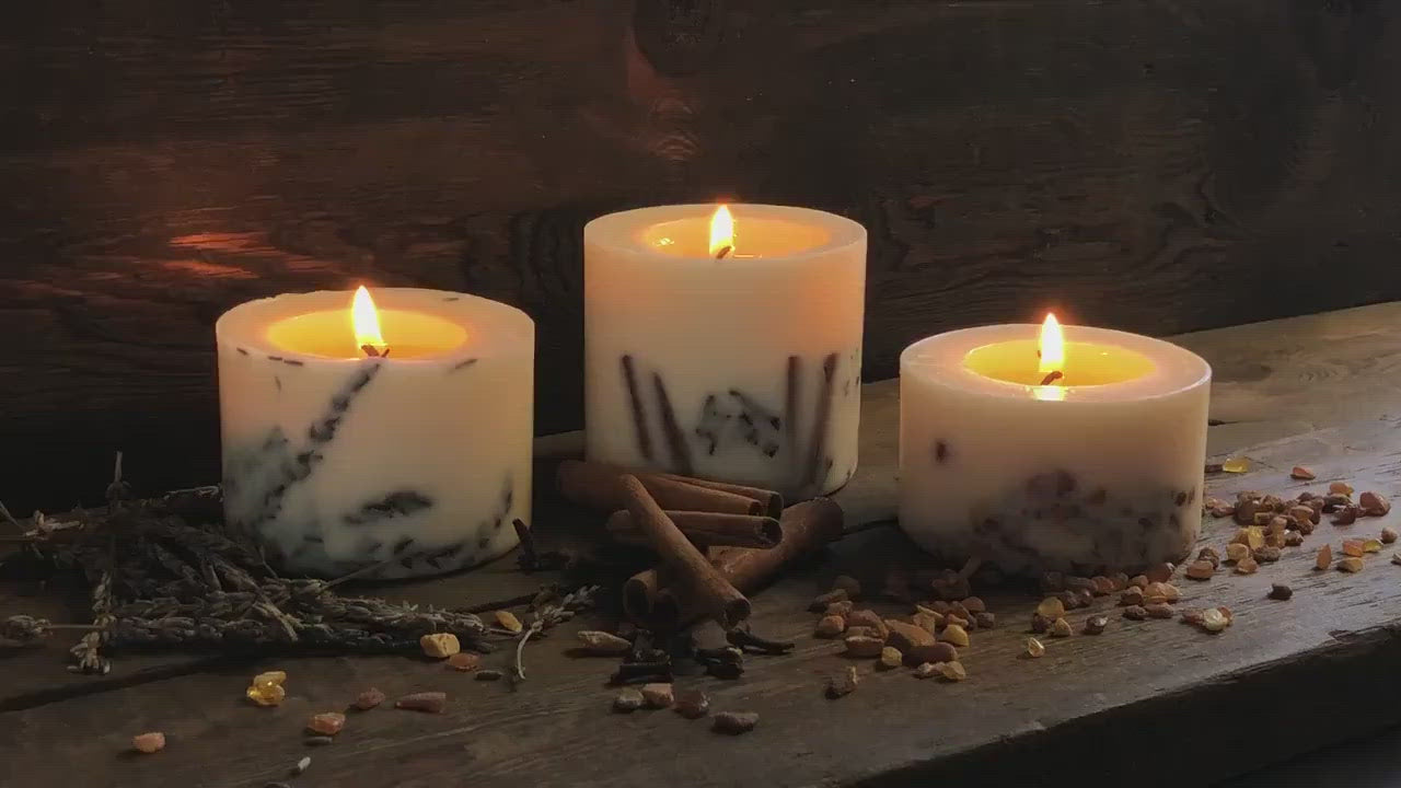 Juniper berry scented natural soy wax candles.